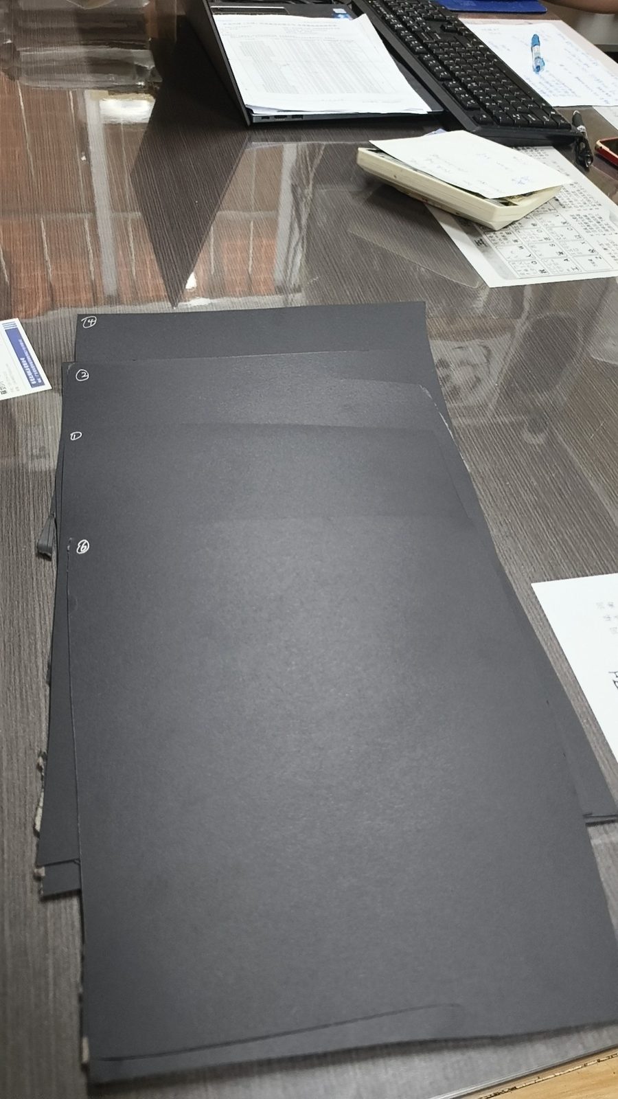 Black Cardboard Product Sample